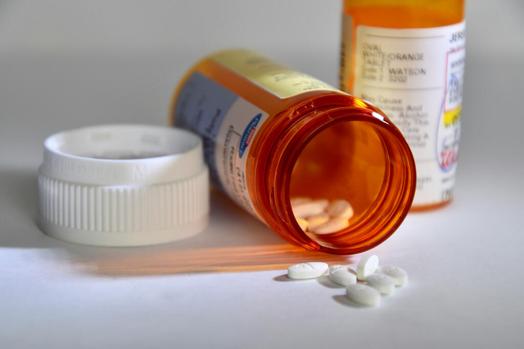 Pills in a prescription bottles